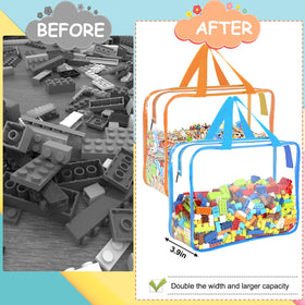 OPELETNNT large-capacity bags fit Lego bricks and puzzles for tidy storage.