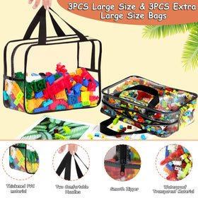 OPELETNNT zippered toy bags with handles, easy transport during trips.