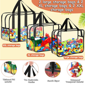 OPELETNNT waterproof zipper toy bags protect contents during travel