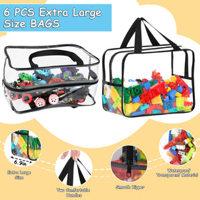 OPELETNNT widen x-large toy storage bag with name labels for easy categorization