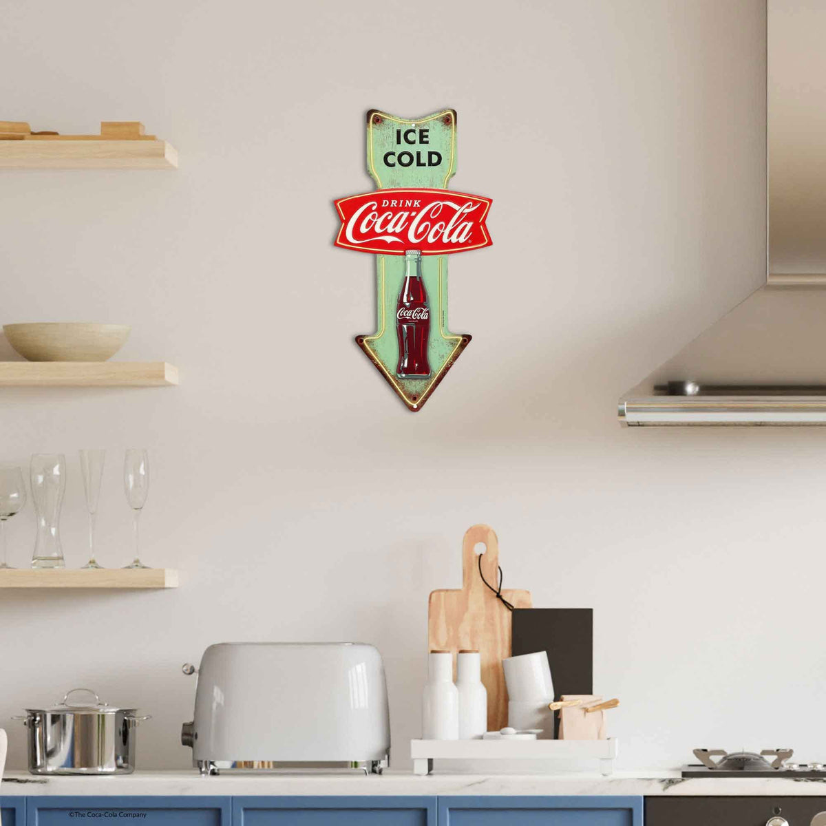 Open Road Brands Coca-Cola dining room sign adds retro atmosphere.