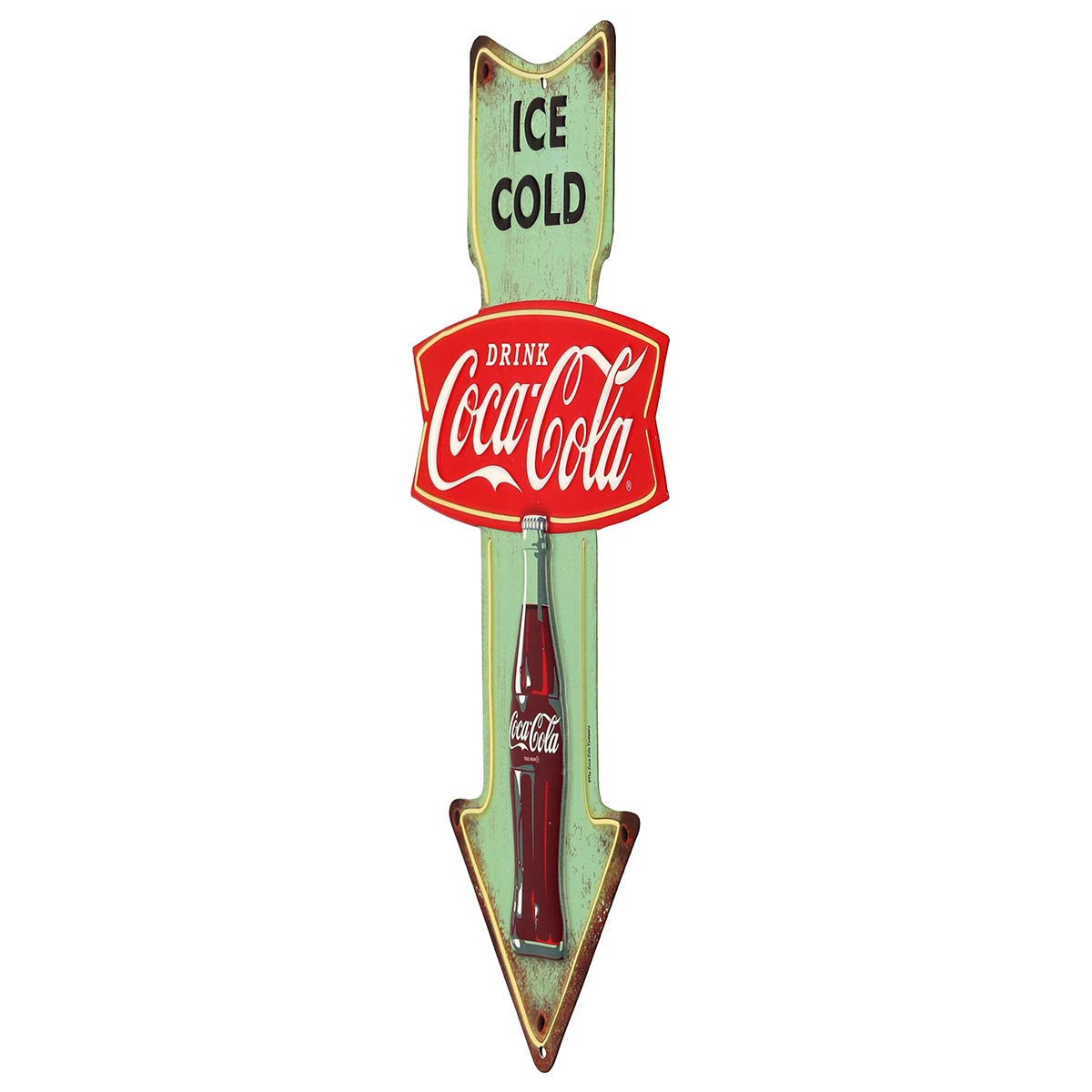 Open Road Brands embossed Coca-Cola metal sign with diner style for bold wall art.
