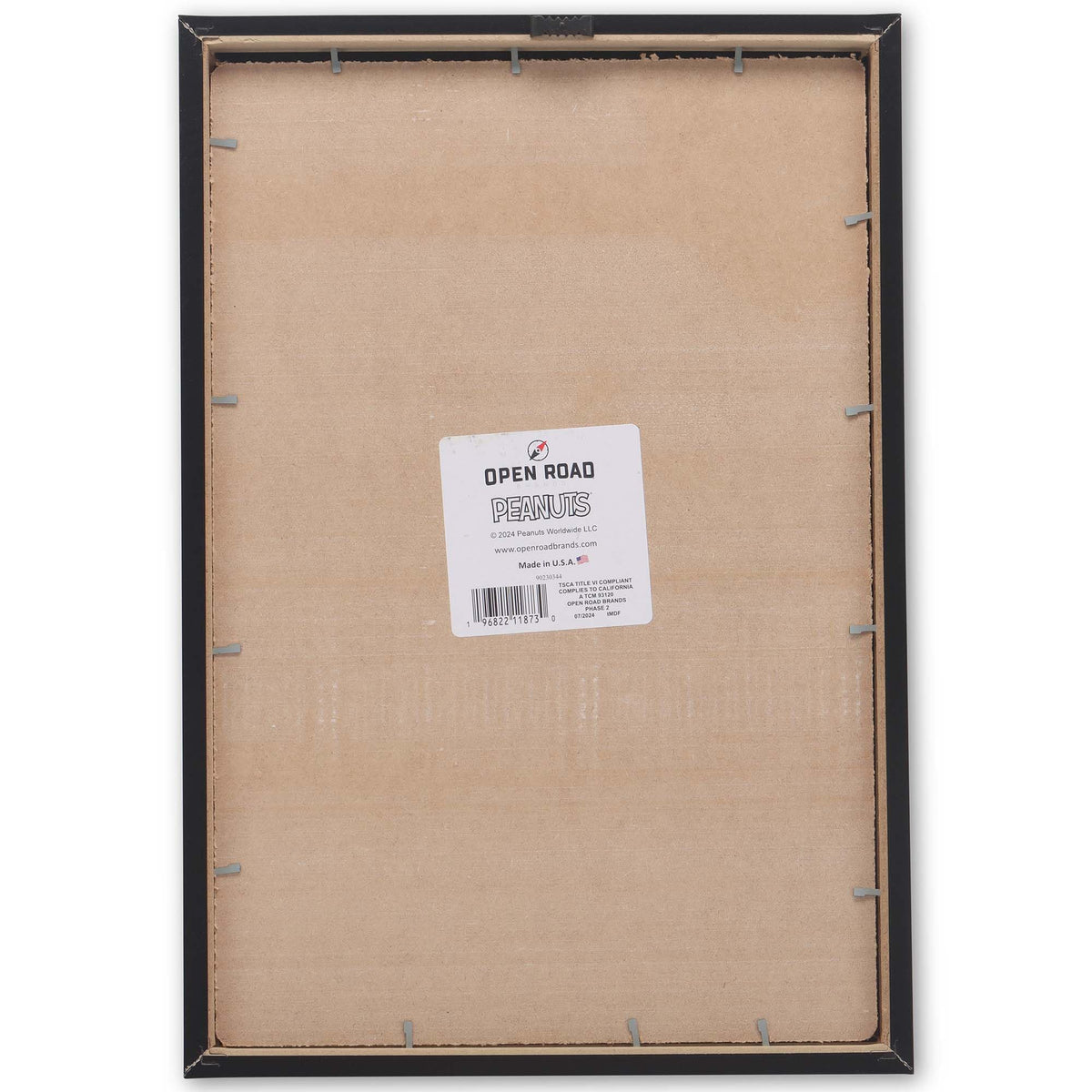 Open Road Brands framed wood wall art closeup of Snoopy for timeless charm.