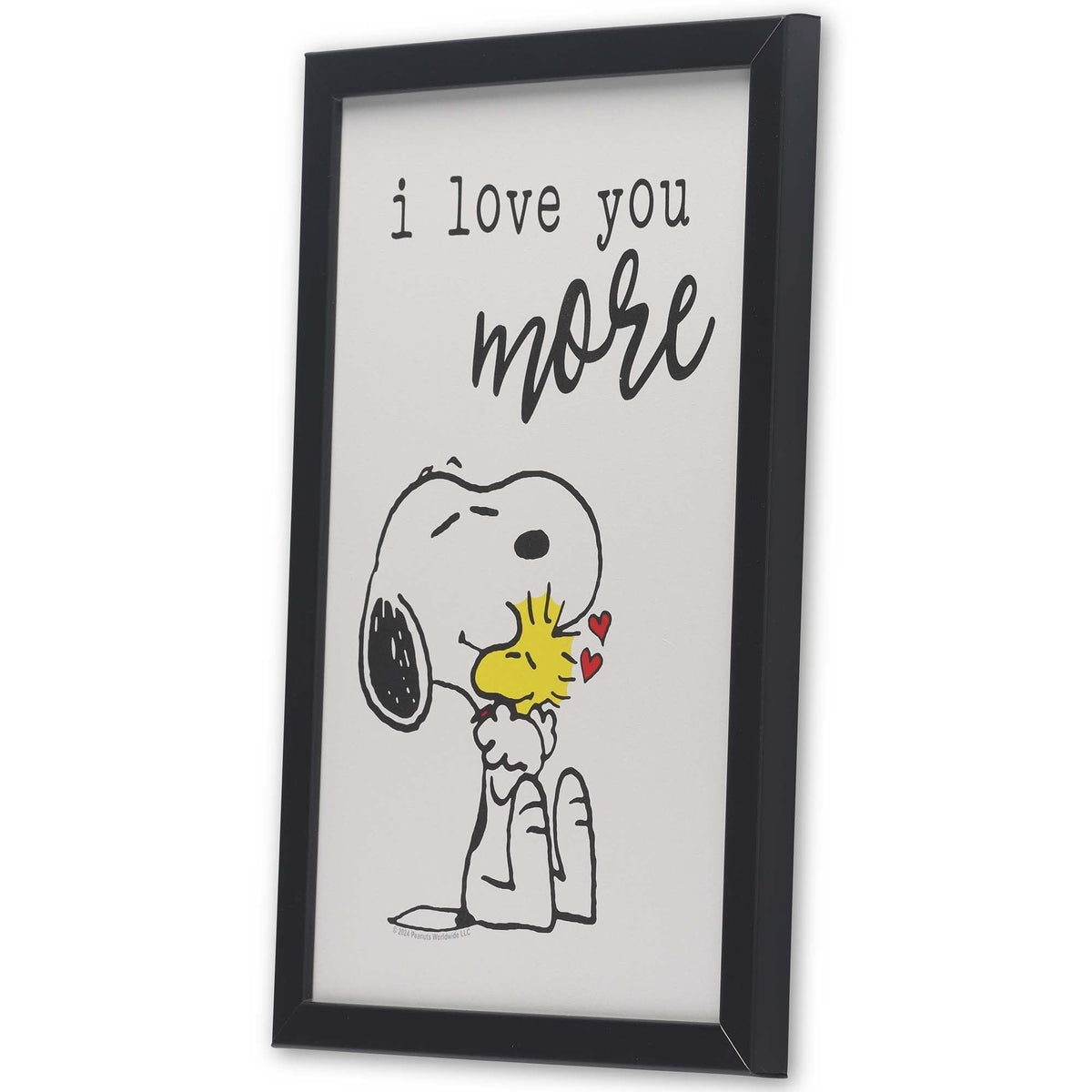 Open Road Brands I Love You More phrase framed wall sign adds warm sentiment to playroom.