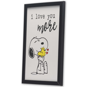 Open Road Brands I Love You More phrase framed wall sign adds warm sentiment to playroom.