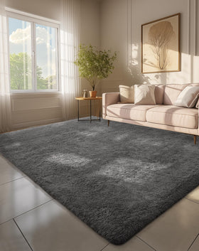 Ophanie 6x9 area rug plush shag gray for a cozy living room