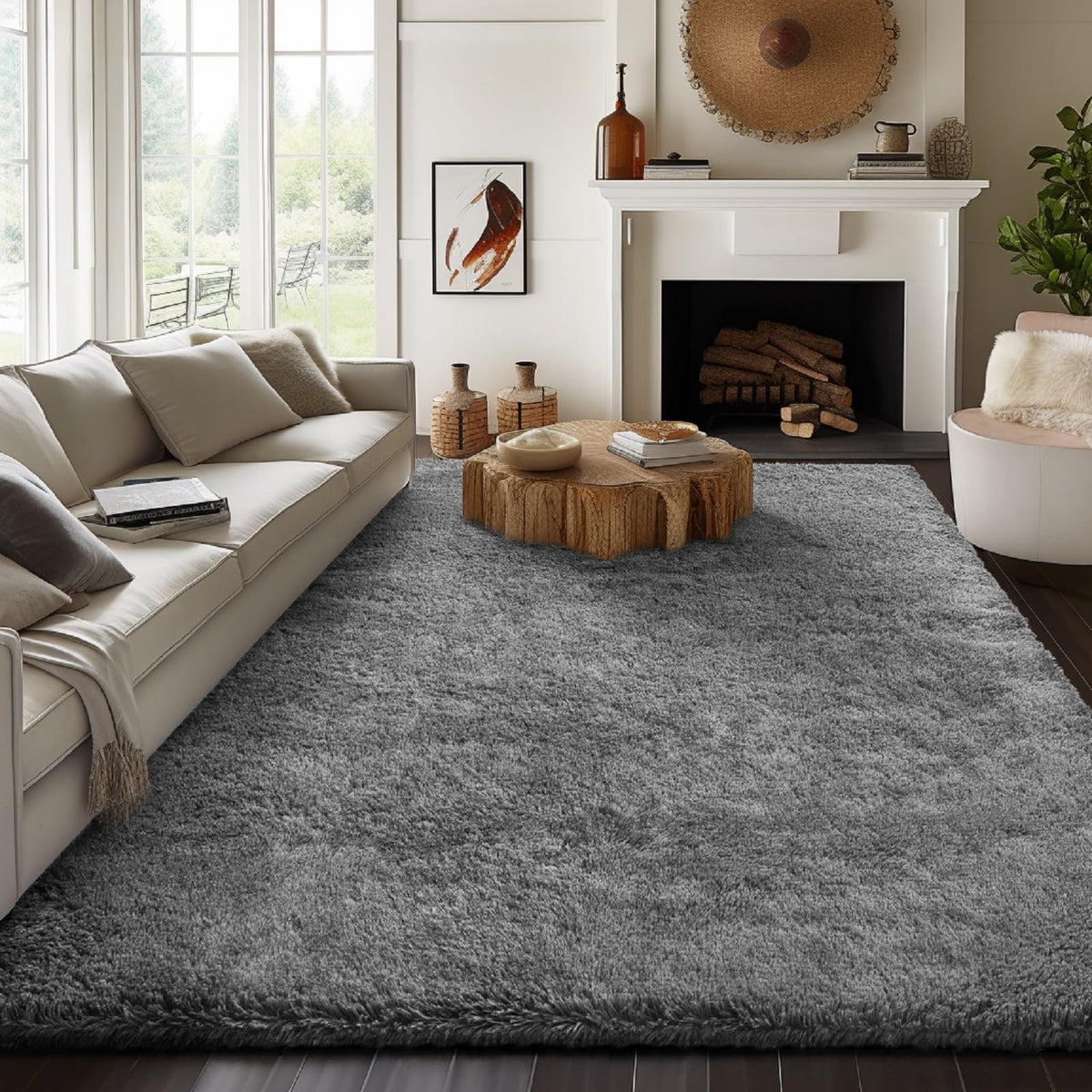 Ophanie dorm room rug adds warmth and budget-friendly comfort.