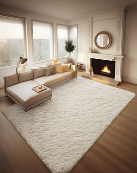 Ophanie 8x10 area rug with soft fluffy texture for cozy feet