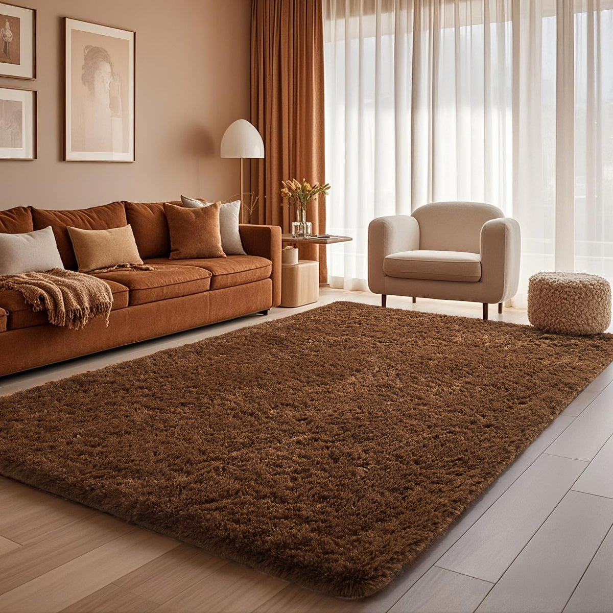 Ophanie rug showing non-slip bottom to prevent sliding on floors