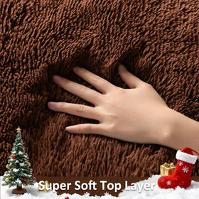 Ophanie brown rug with soft velvety top adds warmth to living spaces