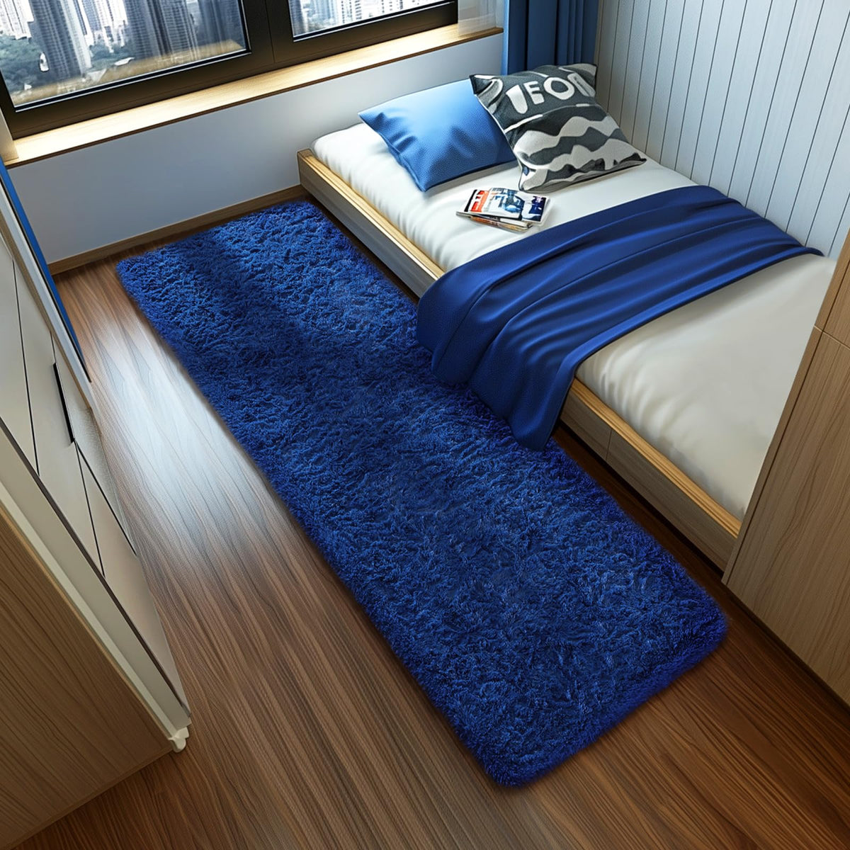 Ophanie dorm room soft polyester rug offers budget-friendly comfort