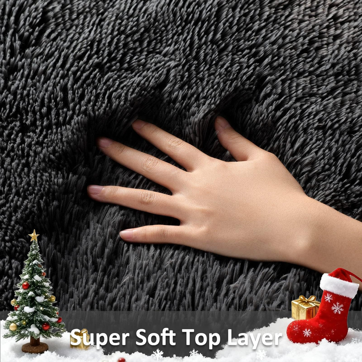 Ophanie fluffy bedside rug adds warm texture for cozy mornings