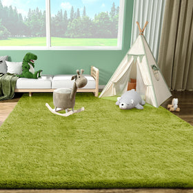 Ophanie Grass Area Rug shag soft texture ideal for kids' playtime.