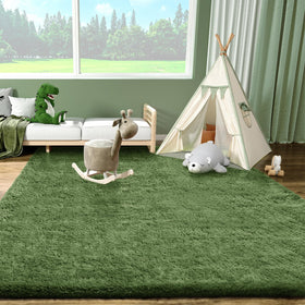 Ophanie gray-green rug bedroom-dorm decor demonstrates versatile color for living spaces