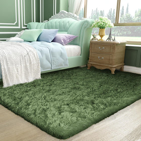 Ophanie gray-green rug non-slip-bottom prevents sliding on hard floors