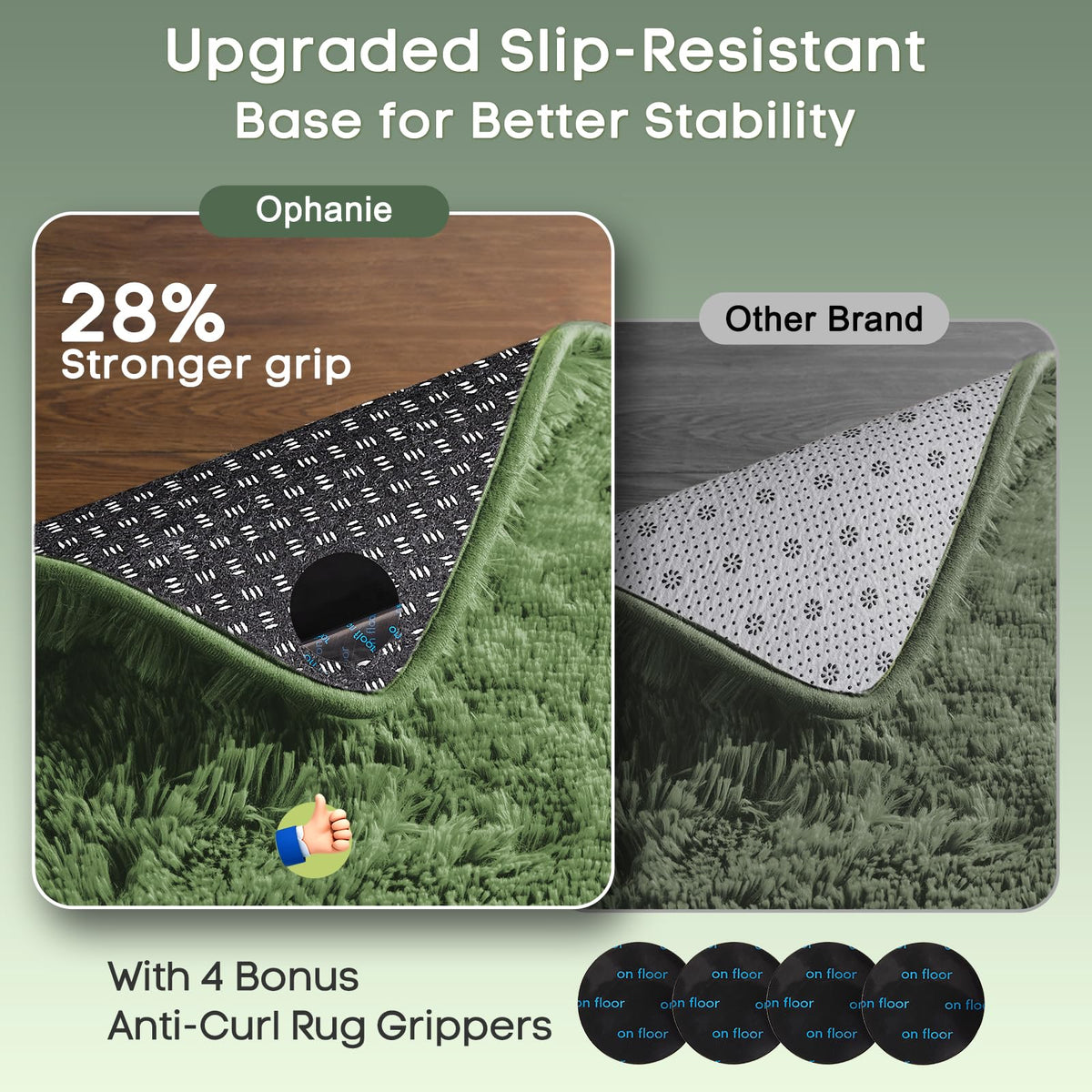 Ophanie gray-green rug nursery-baby-play area emphasizes safe, plush surface