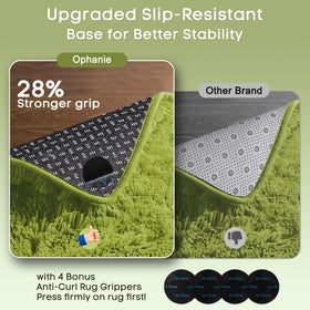 Ophanie Green Rug bedroom decor elevates warmth and style.
