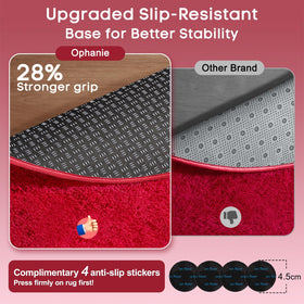 Ophanie kids room play rug provides plush comfort during activities.