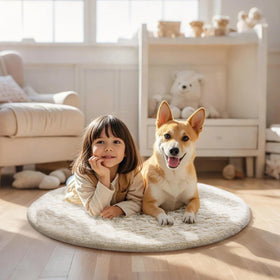 Ophanie living room rug cream; stylish focal point with comfortable underfoot.
