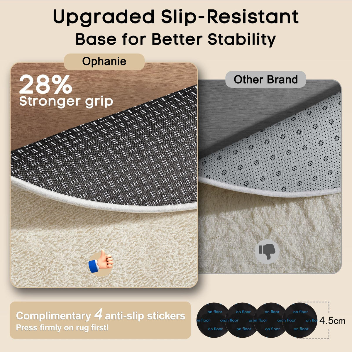Ophanie nursery rug; gentle fibers create a safe, calming play area.
