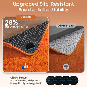 Ophanie Orange Fall Rug in dorm room creates cozy study area.