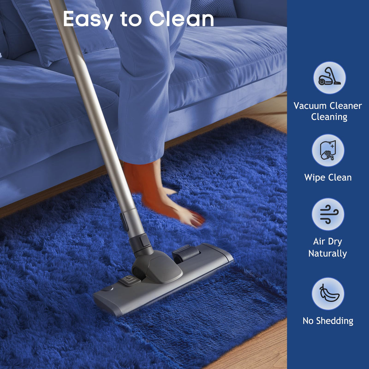 Ophanie pets-friendly velvet rug suitable for nursery or playtime