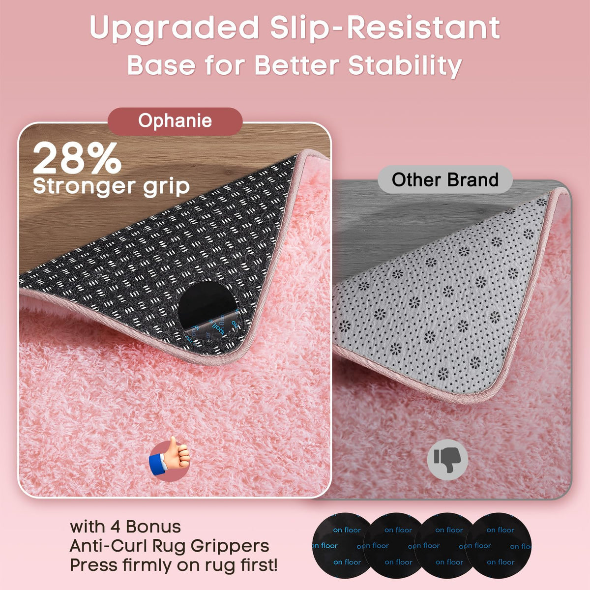 Ophanie Pink Rug in dorm room brings soft layering and affordable decor.