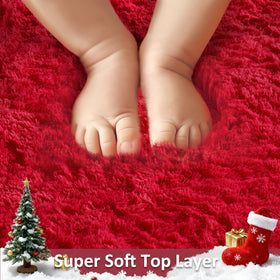 Ophanie plush shaggy rug offers soft texture and comfort for rooms.