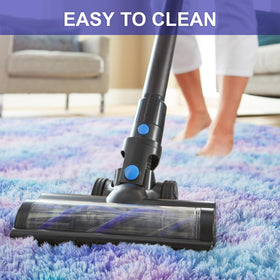 Ophanie Rainbow Purple Rug has a non-slip bottom for safer use.