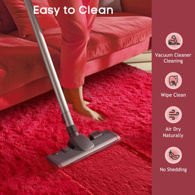 Modern Ophanie red rug enhancing decor with a warm, inviting tone