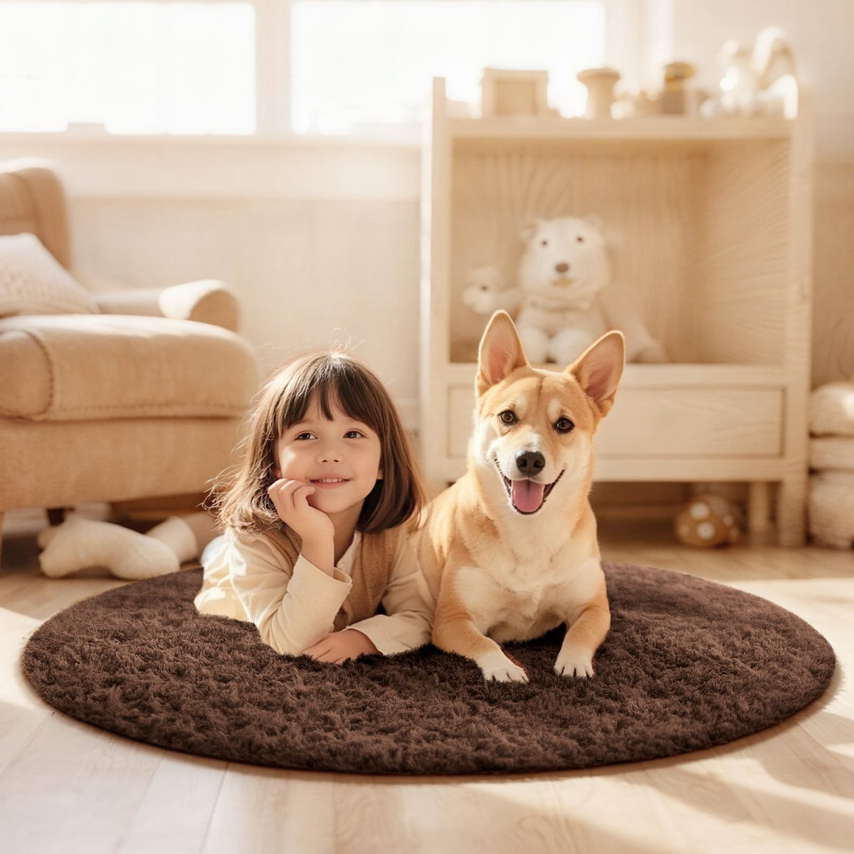 Non-slip bottom keeps Ophanie rug stable on hard floors.