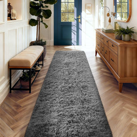 Ophanie 2x10 runner rug in hallway grey with non-slip bottom for safe, cozy floors