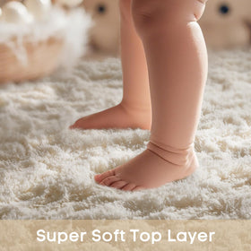 Ophanie soft shaggy rug; plush texture adds warmth to bedrooms.