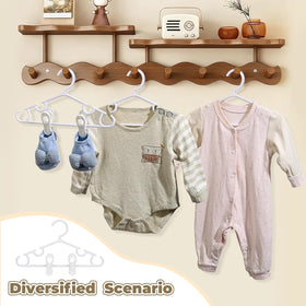 Durable, lightweight Oppeeye PP plastic hangers suitable for delicate baby fabrics.