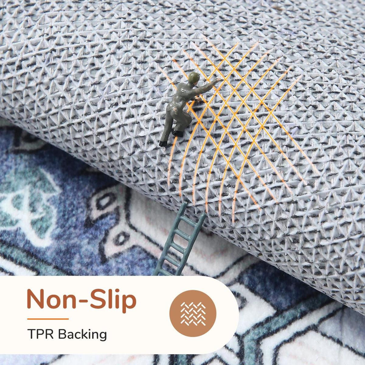 OPPODREAM faux cashmere low-pile rug, soft texture ideal for barefoot comfort.