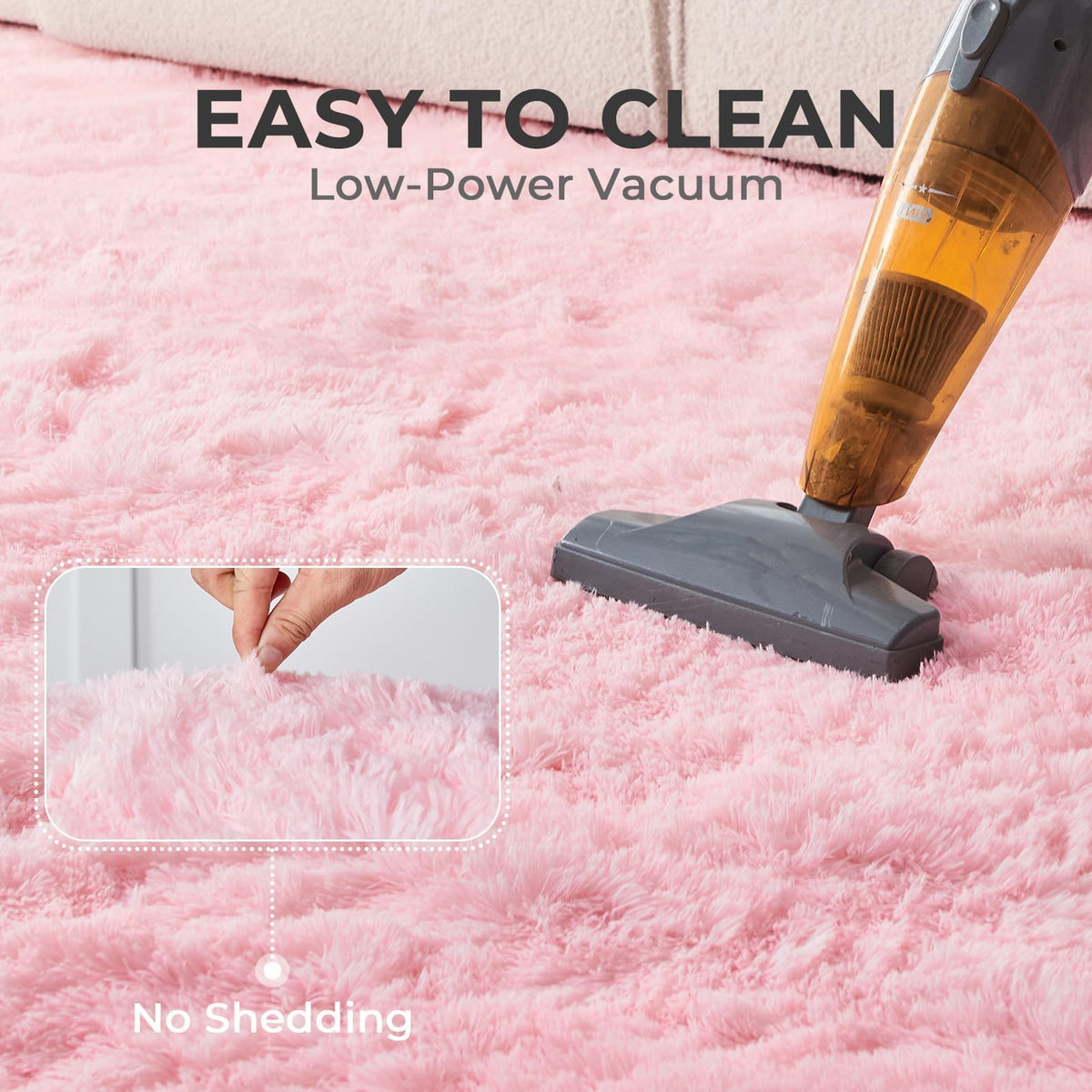 OPPODREAM non-slip backing grips hardwood floors securely.