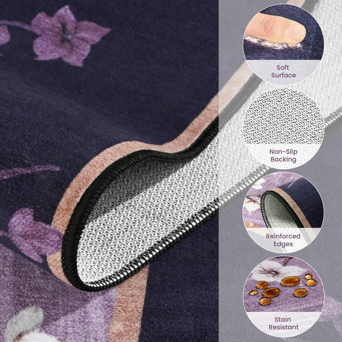 Opreine dining-living-bedroom-rug blends versatile style for multiple rooms