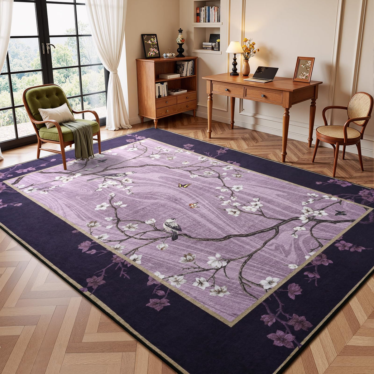 Opreine durable-edges-rug reinforced seams for long-lasting use