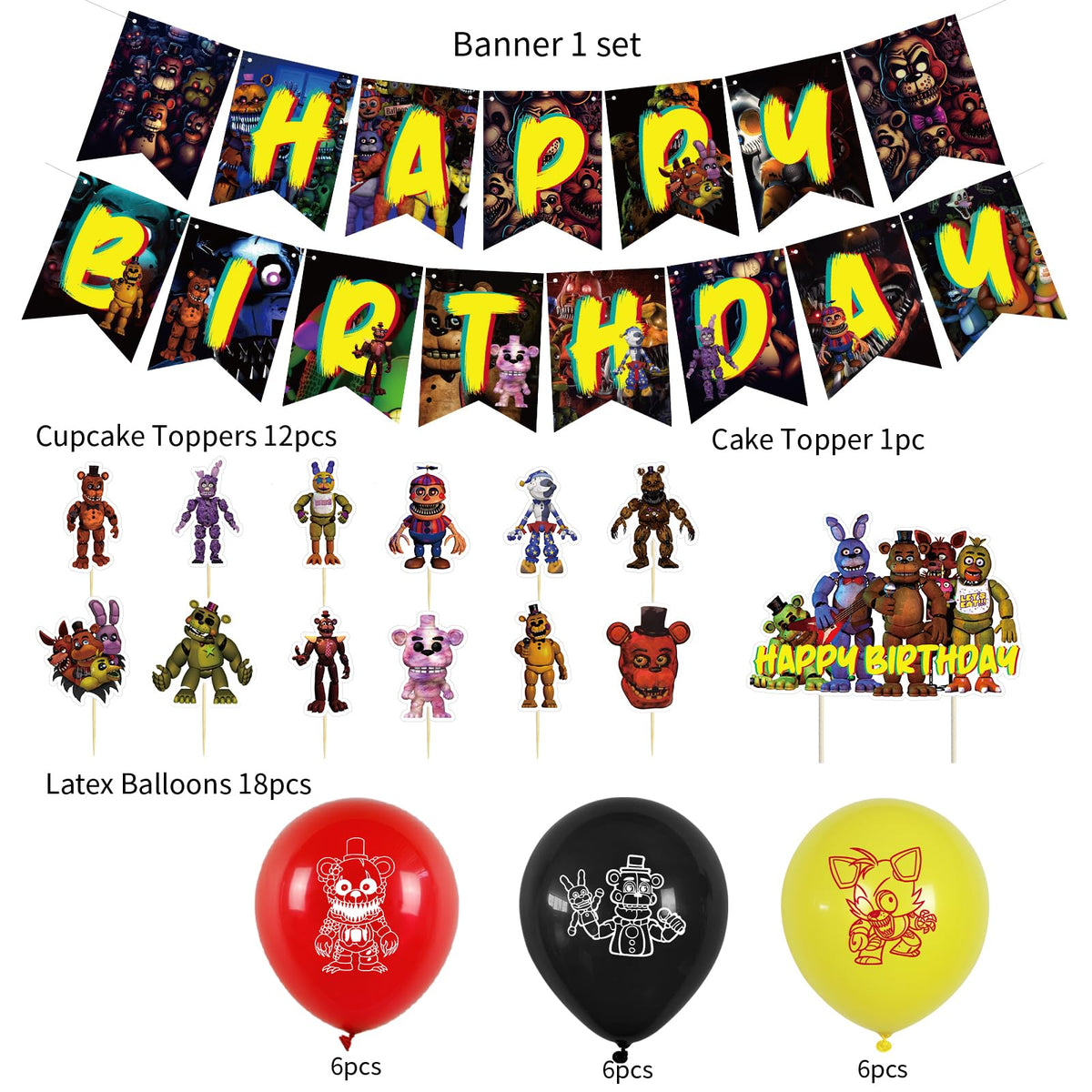 Optiacan balloons 18-pack creates vibrant clusters and balloon garlands.