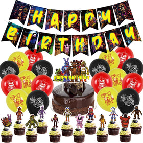 Optiacan Freddy's banner for happy birthday decor serves as a bold wall centerpiece.