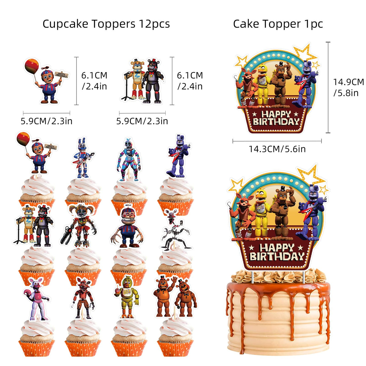 Optiacan Freddy's balloon collection adds color and dimension to the party.