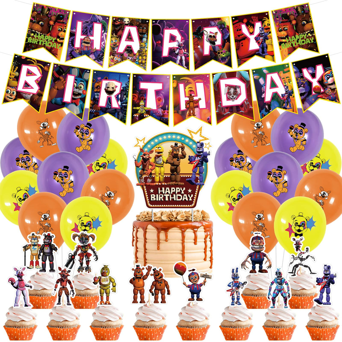 Optiacan Freddy's banner for a bold birthday backdrop and photo-worthy moments.