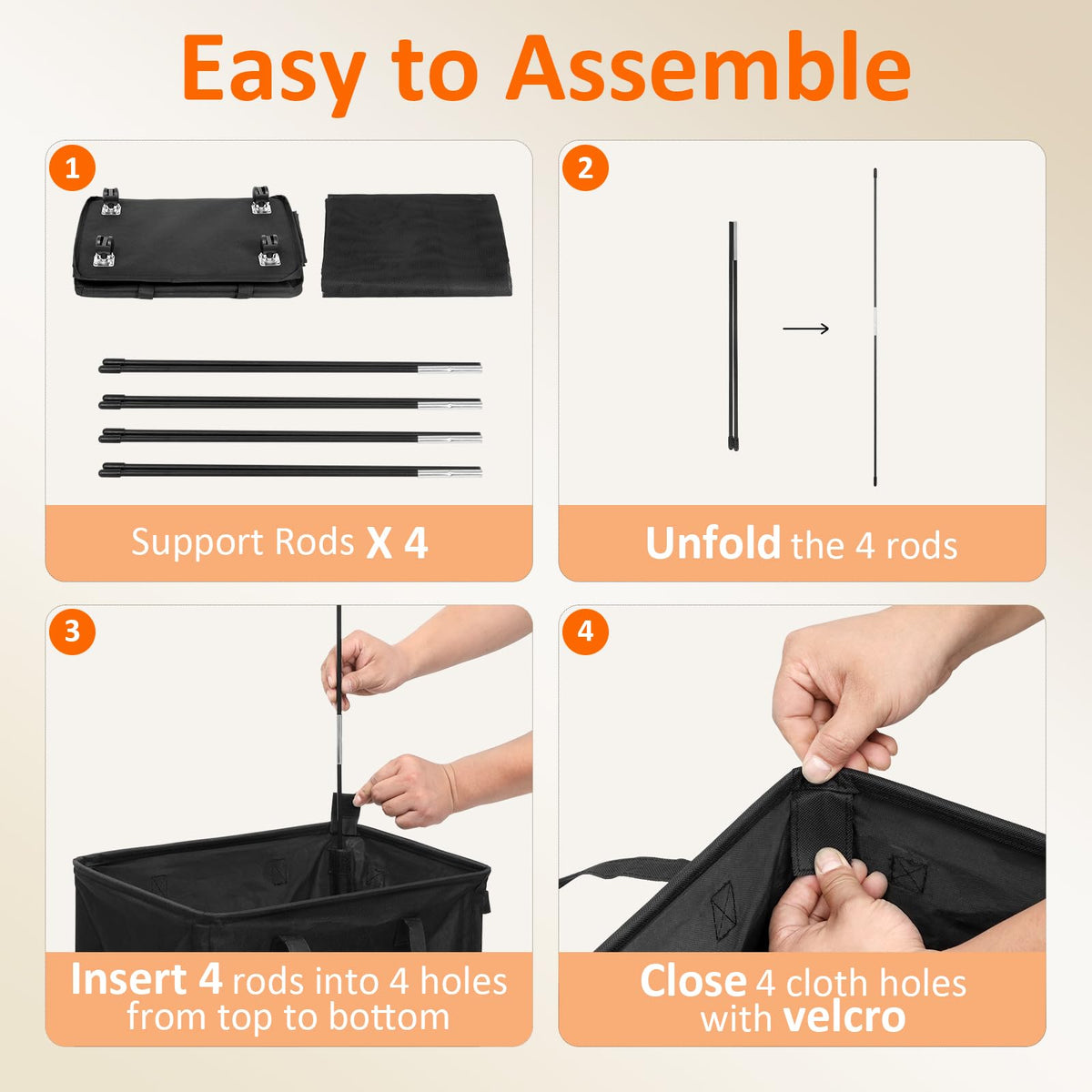 Optish dorm-friendly design saves space in small bedrooms and closets.