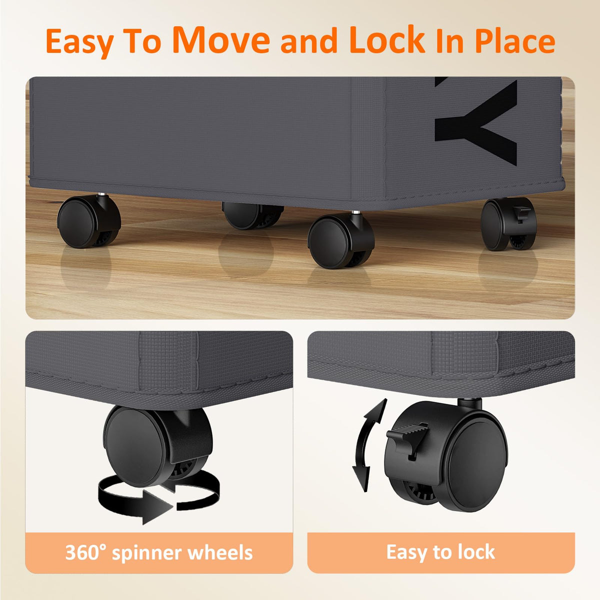Easy-grip handle reduces bending when moving Optish.