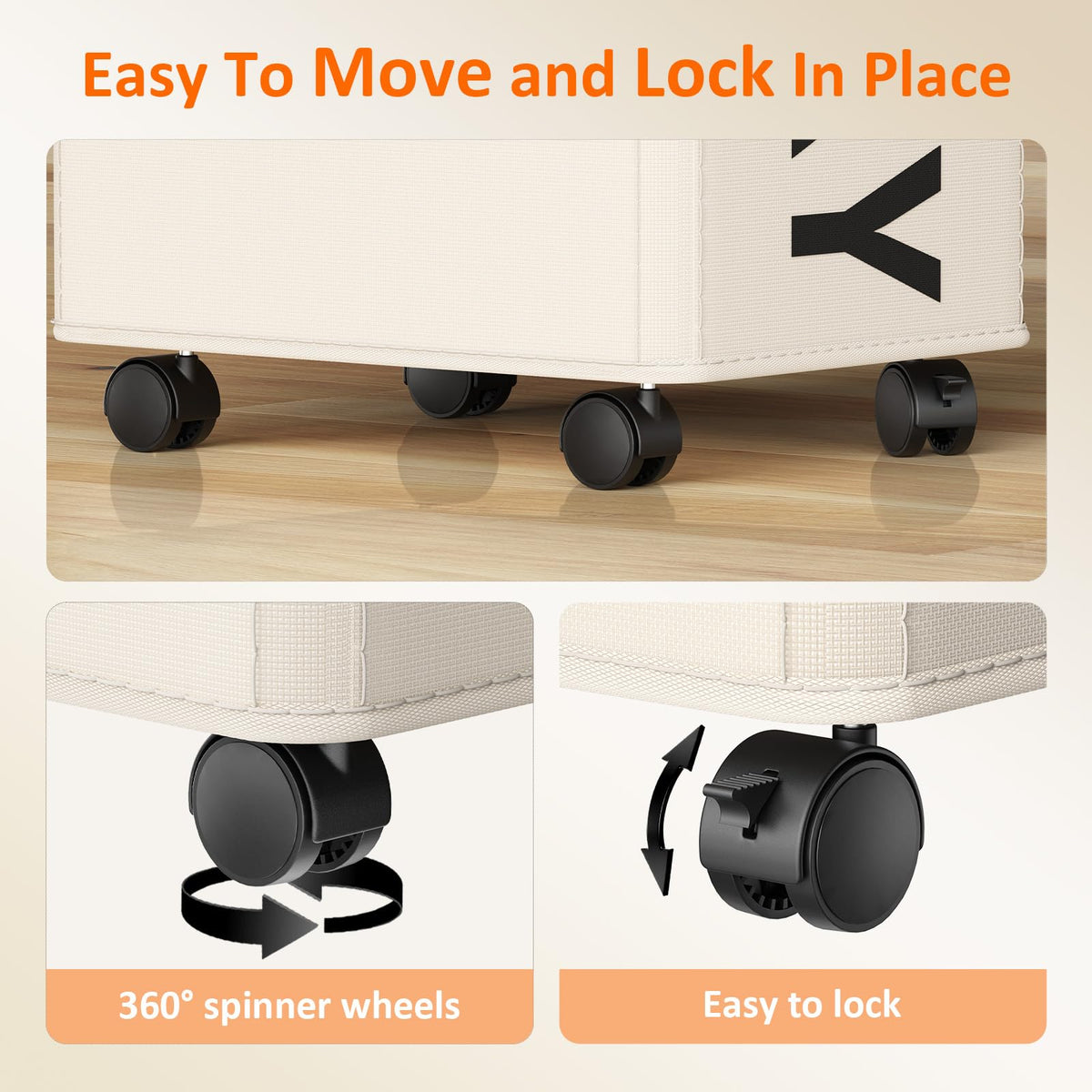 Optish elevated handle reduces bending when moving.