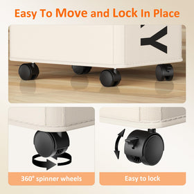 Optish elevated handle reduces bending when moving.