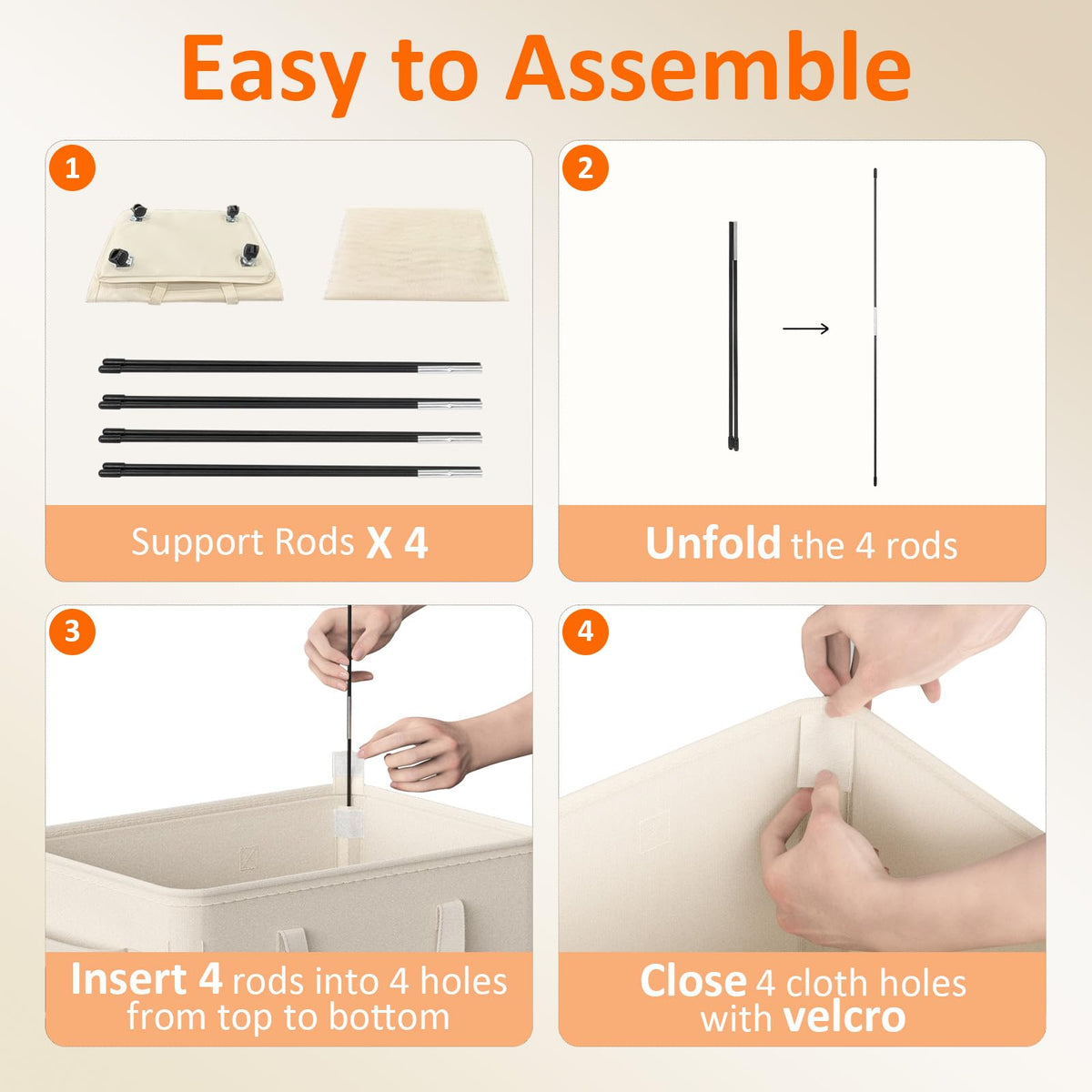 Optish top metal frame provides sturdy standing support.