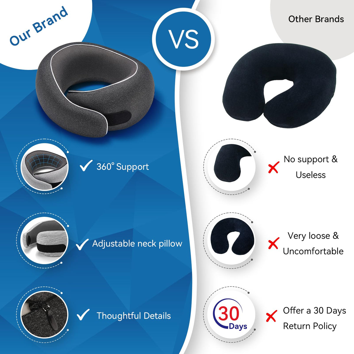 Optixion travel neck pillow in plane-use scene provides stable head alignment during travel.