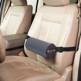 OPTP Car seat use showing the 1.5-inch strap securing the roll.