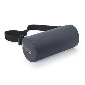 OPTP Original McKenzie Lumbar Roll on an office chair supports posture during work.